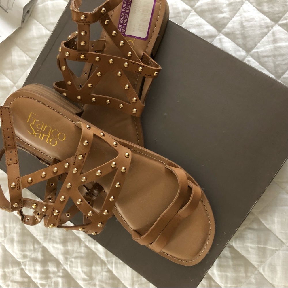 Franco Sarto Gladiator Leather Sandal Size 8